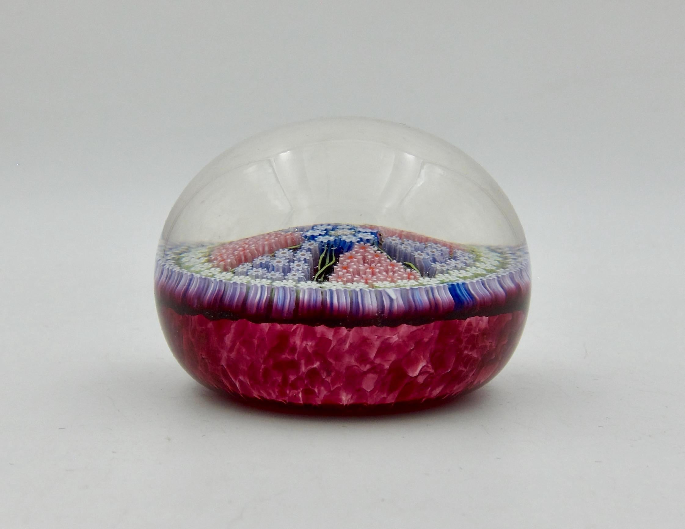 20th Century 1974-1975 Perthshire Millefiori Art Glass LE Paperweight PP25