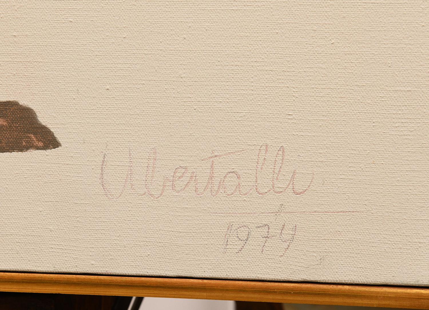 1974 Acryl auf Leinwand, Hector Ubertalli (Amerikaner) mit dem Titel „Images - Japan 2“ (Handbemalt) im Angebot