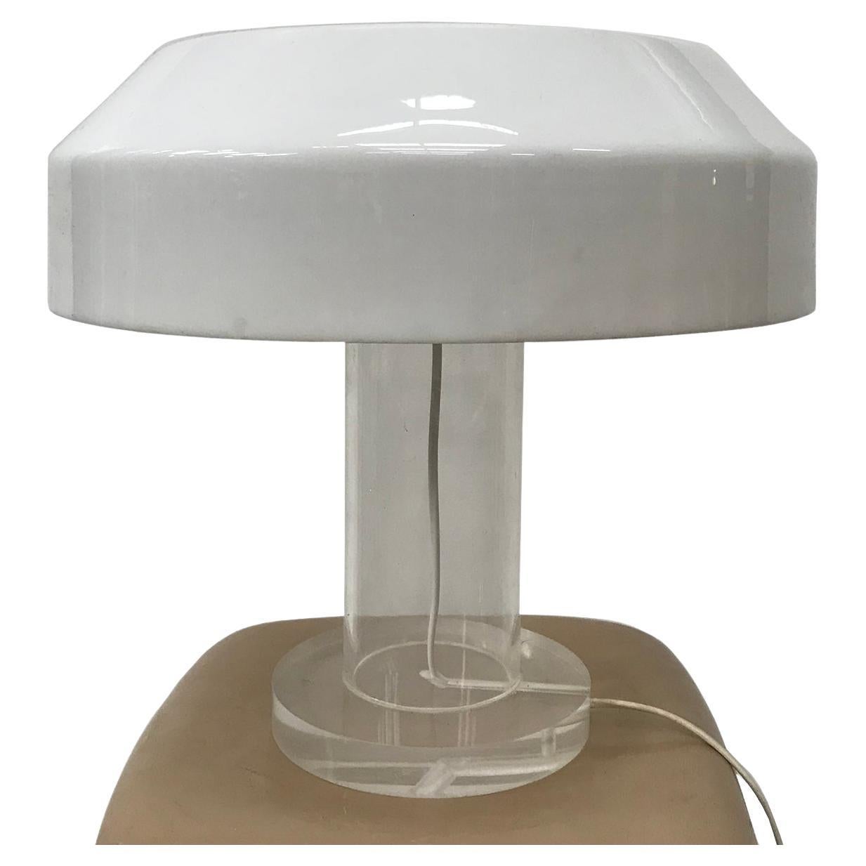 1974, Aldo Van Den Nieuwelaar, for ABN, Table Lamp with White Shade For Sale