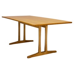 1974 Borge Mogensen FDB Table de salle à manger en chêne de style Shaker C18, bureau, design scandinave