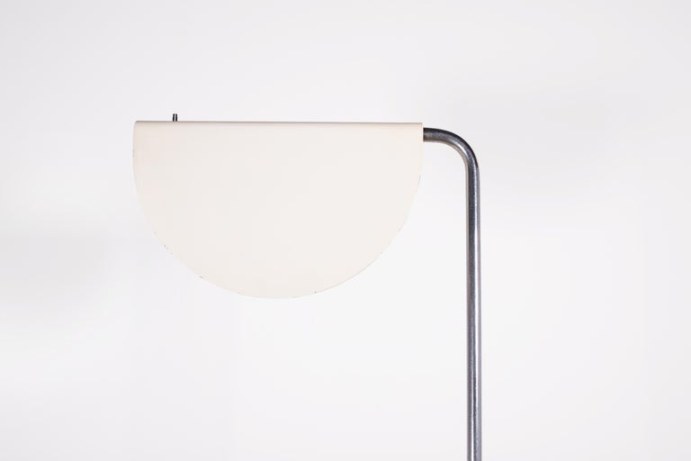 Italian 1974 Bruno Gecchelin Standing Floor Lamp in White & Marble for Skipper, Italy. For Sale