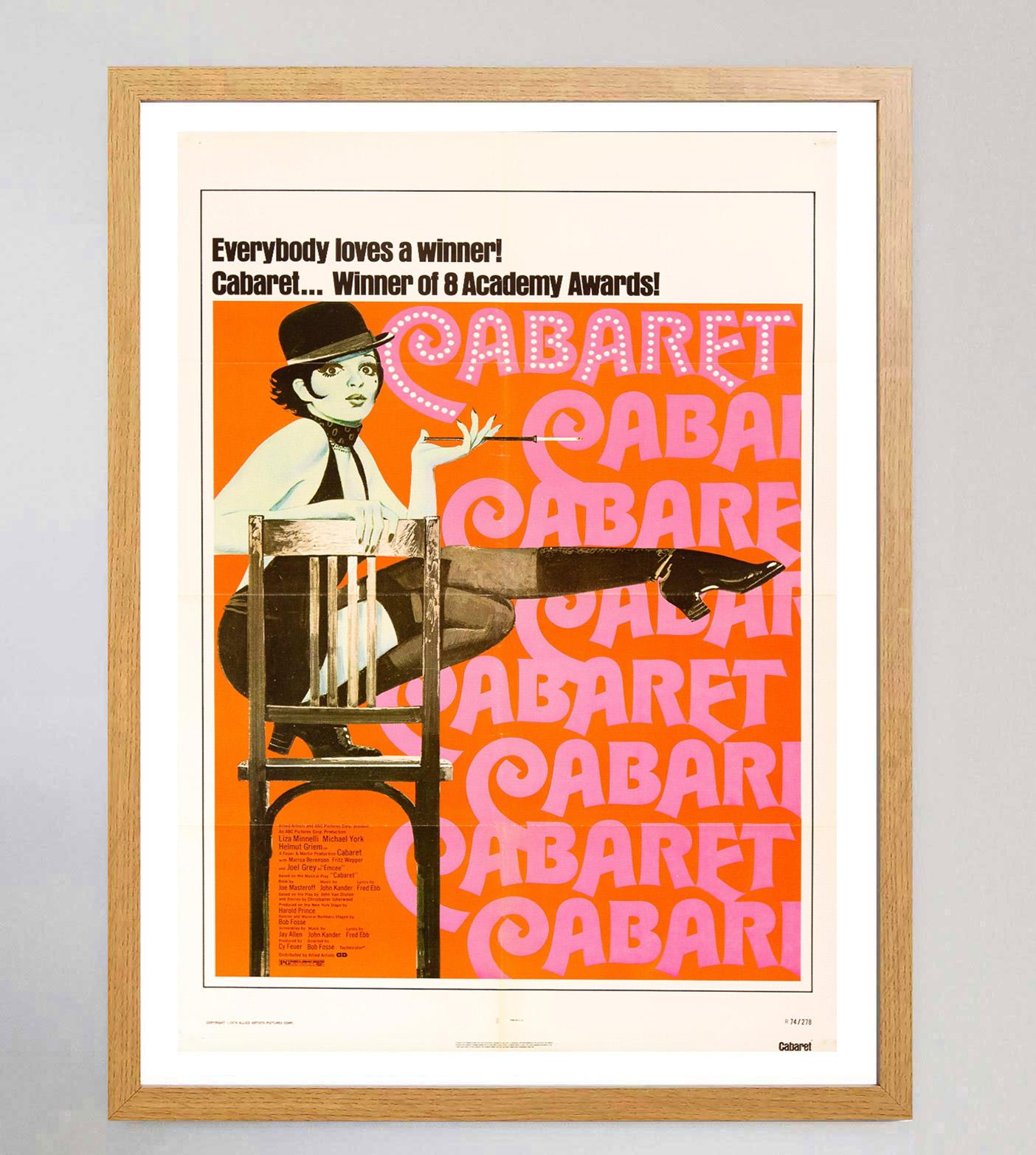 1974 Cabaret Poster originale d'epoca In condizioni buone in vendita a Winchester, GB