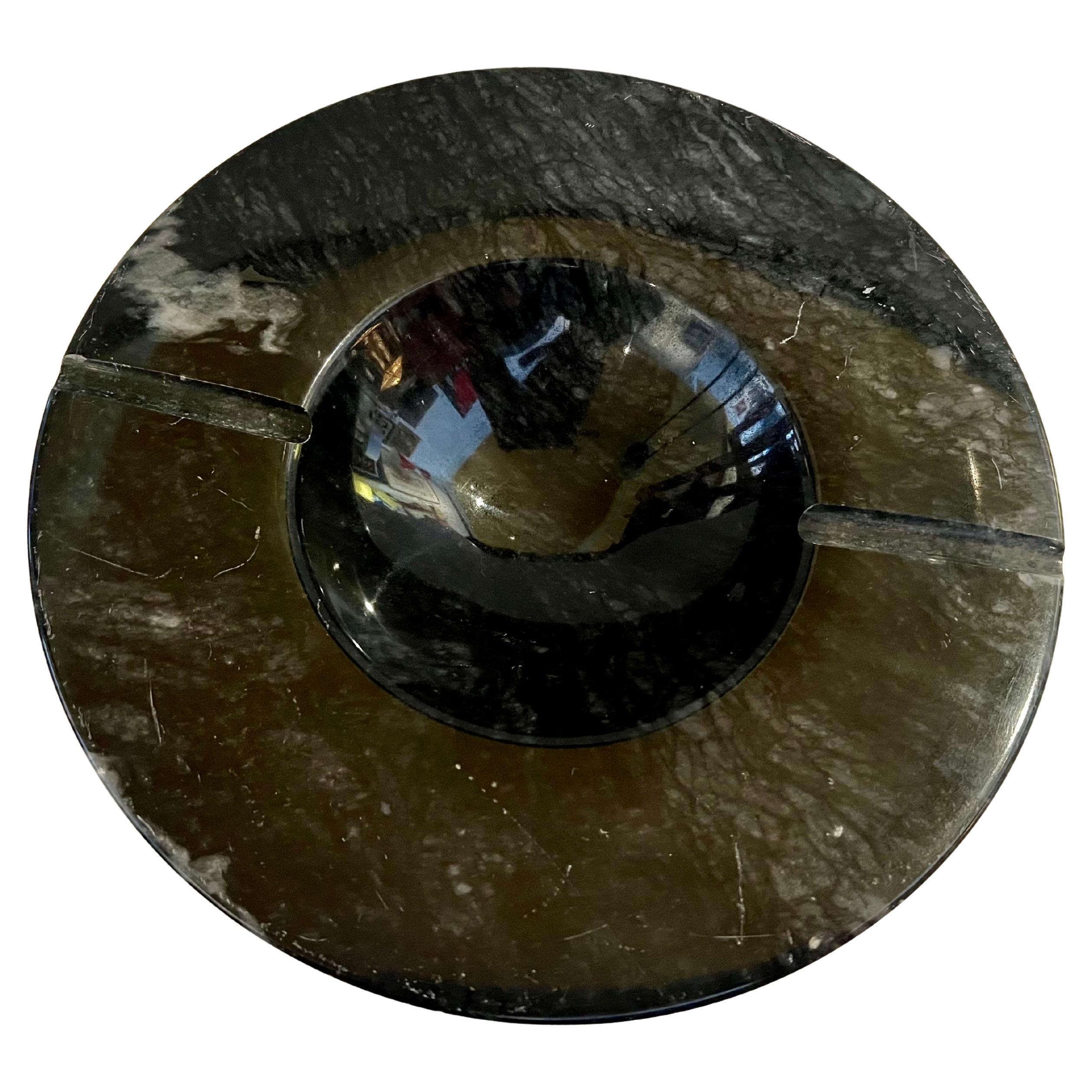 Carrara Marble 1974 Commemorative Bel Air Bridge Solid Massive Marble Ashtray Catch it All Bowl