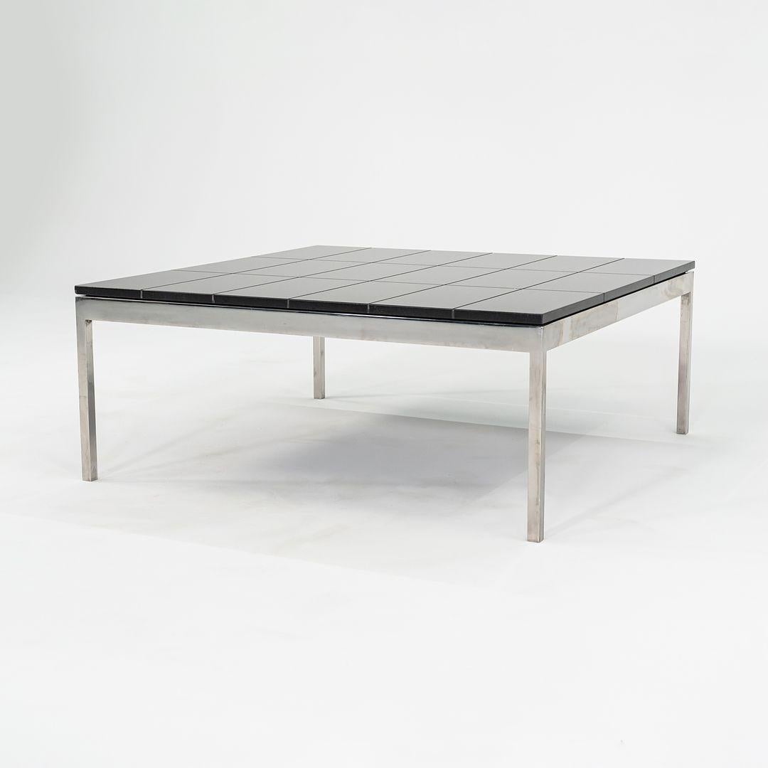 Fin du 20e siècle 1974 Davis Allen & Gordon Bunshaft of SOM Coffee Table Granite & Steel 4x Avail en vente