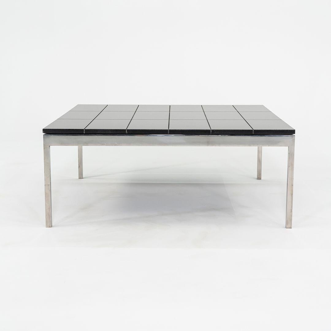1974 Davis Allen & Gordon Bunshaft of SOM Coffee Table Granite & Steel 4x Avail en vente 1