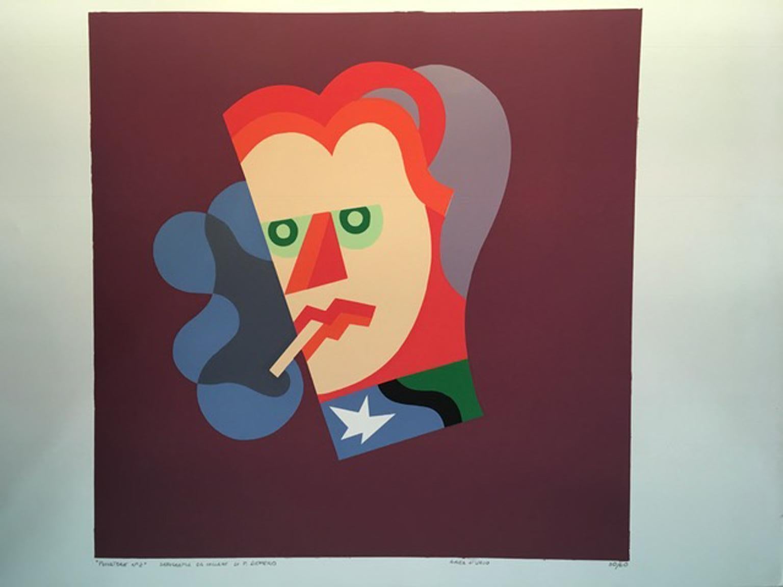 This Fortunato Depero wonderful print on paper is a multiple of 250 printed by the authorization of Museum of Depero in Rovereto. This is number XI (eleven).

Fortunato Depero was a well known Master of the Italian Futurism.
The full colors have a