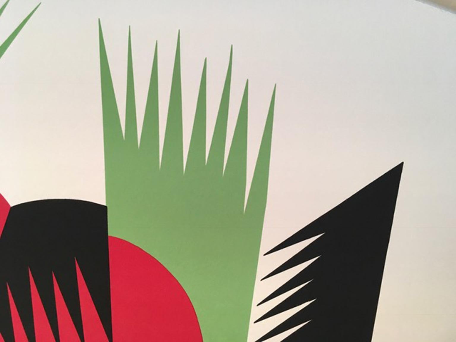 Postmoderno Italia 1974 Post-Modern Depero Stampa multicolore su carta I Gemelli in vendita