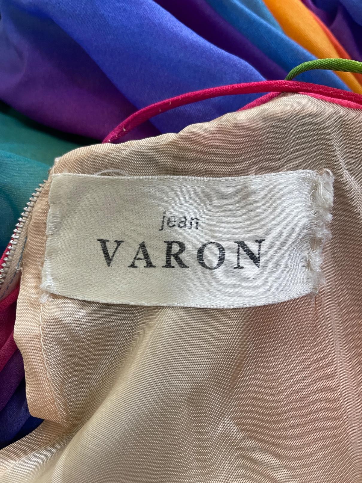 1974 Documented Jean Varon Rainbow Maxi Dress Pour femmes en vente