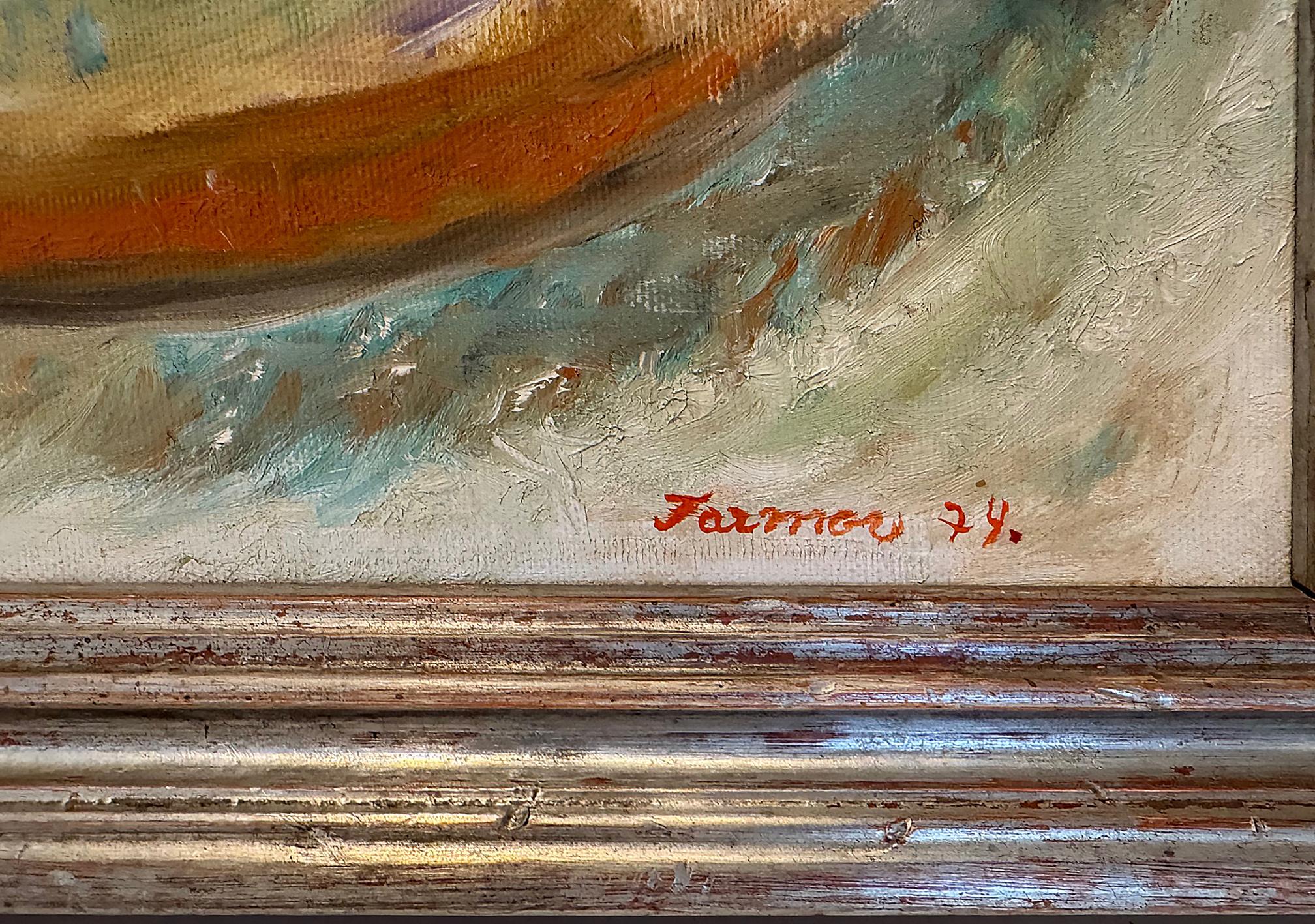 Französisches impressionistisches abstraktes Stillleben des Impressionismus von Farmor, 1974 (Farbe) im Angebot