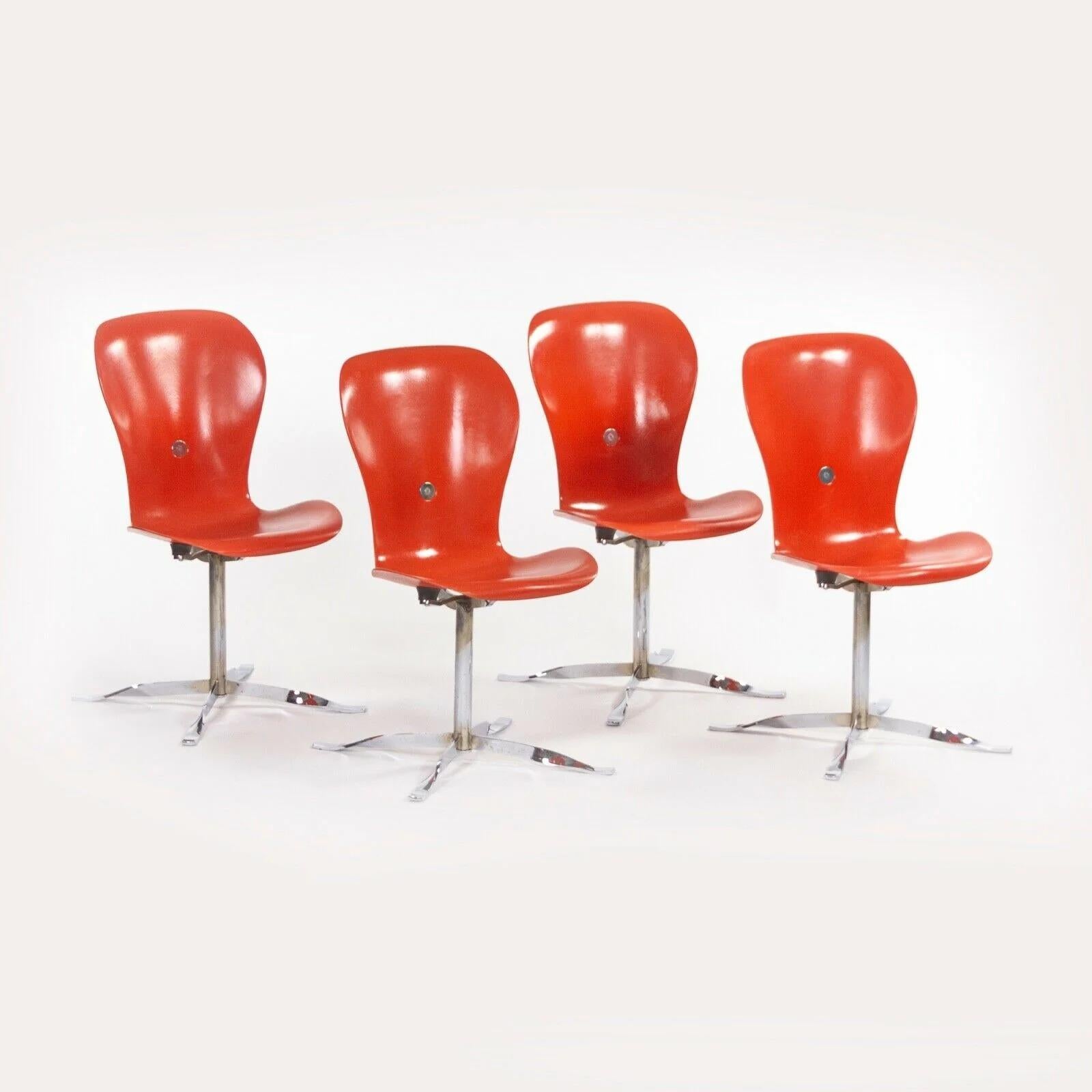 Modern 1974 Gideon Kramer Ion Chairs by American Desk Corp Fiberglass Sets Available For Sale
