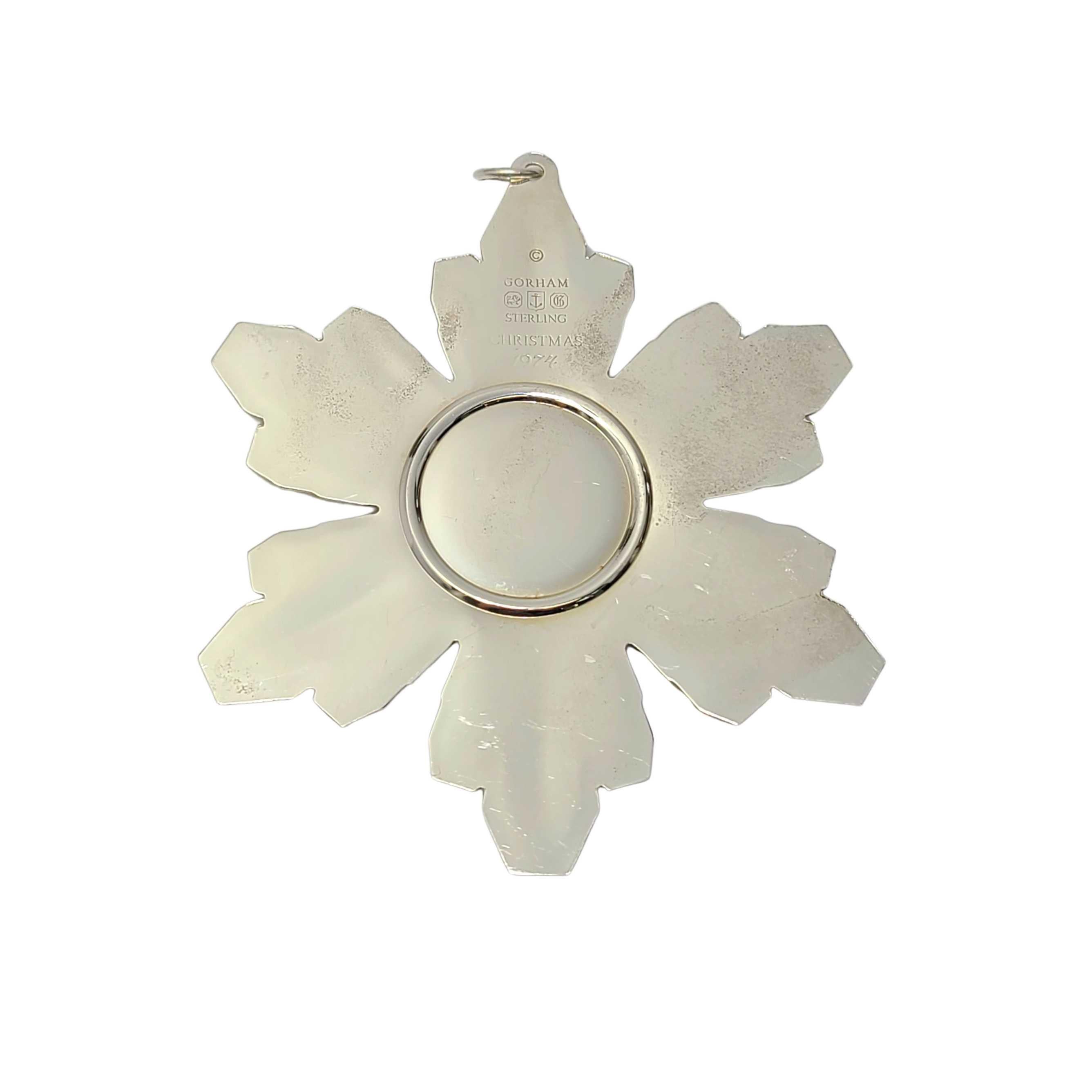 European 1974 Gorham Sterling Silver Snowflake Ornament