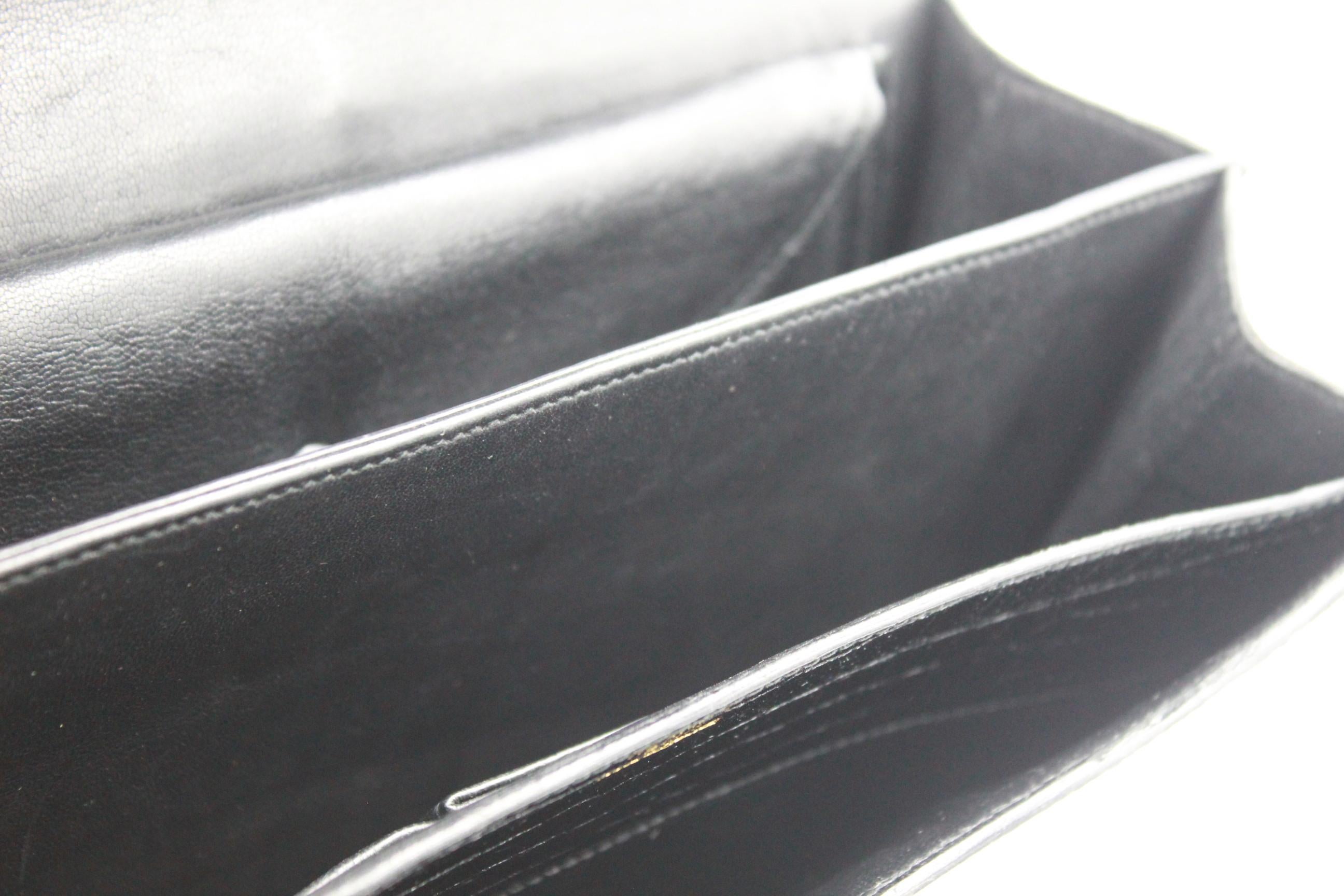 1974 Hermes Fonsbelle Black Crocodile Purse / Bag For Sale 1