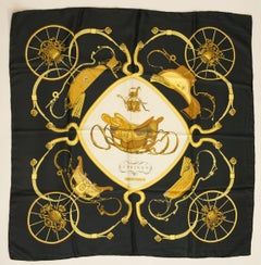 1974 Hermes "Springs" Silk Twill Carre Scarf