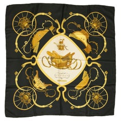 1974 Hermes "Springs" Silk Twill Carre Scarf