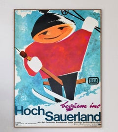 1974 Hochsauerland Ski - DB Railway Original Vintage Poster