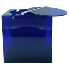 Cini & Nils Studio O.P.I. Milano Blue Acrylic Ice Box/Bucket, Italy 1970s