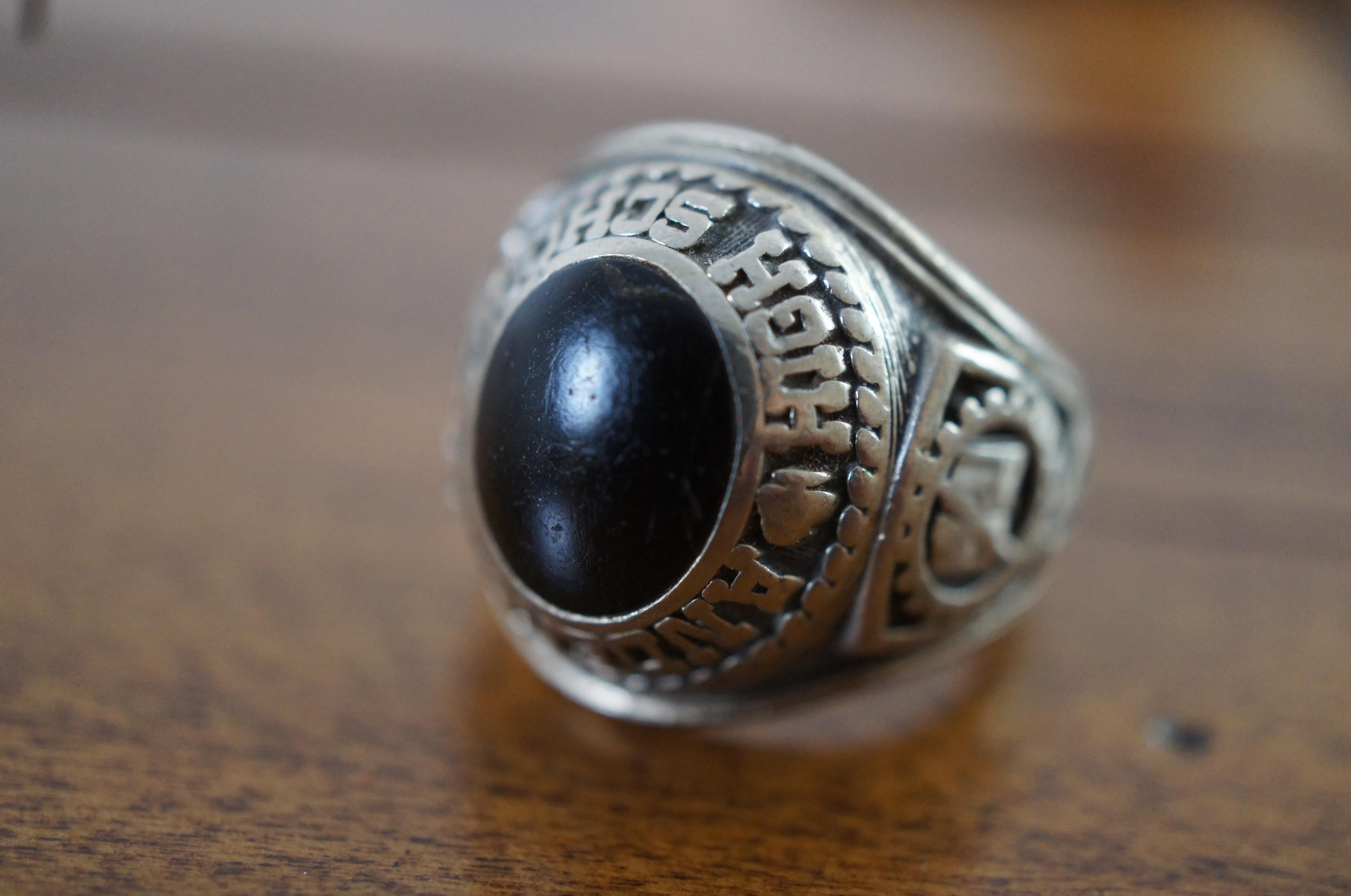 1974 Jostens 10k White Gold 15.5g Class Ring Anderson HS Arrowhead For Sale 5