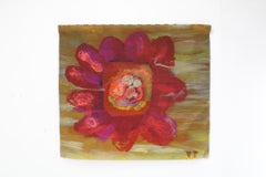 Grande tapisserie en laine d'Art Protis, Tchécoslovaquie, 1974