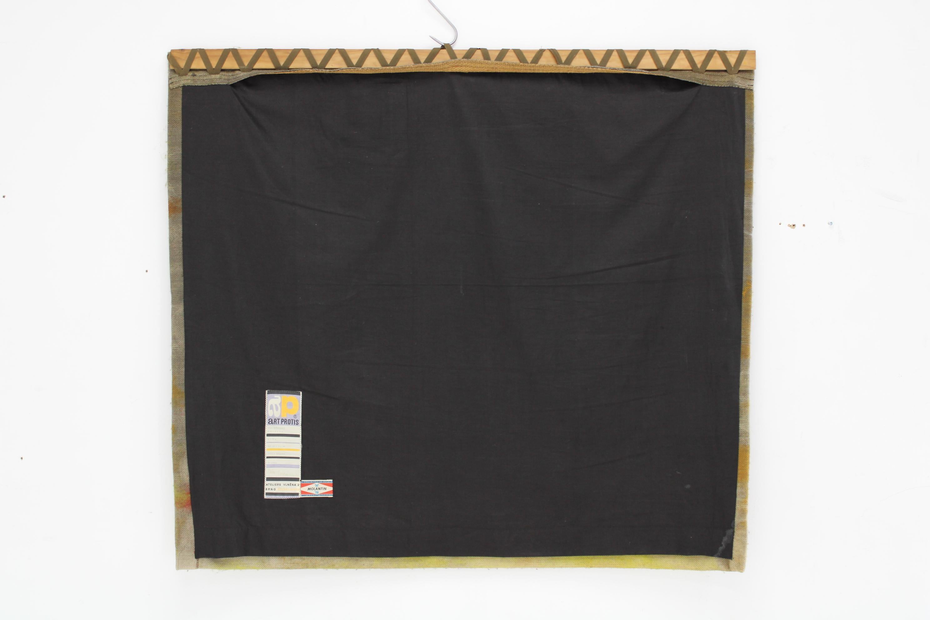 1974 Large Wool Tapestry by Art Protis , Czechoslovakia For Sale 2