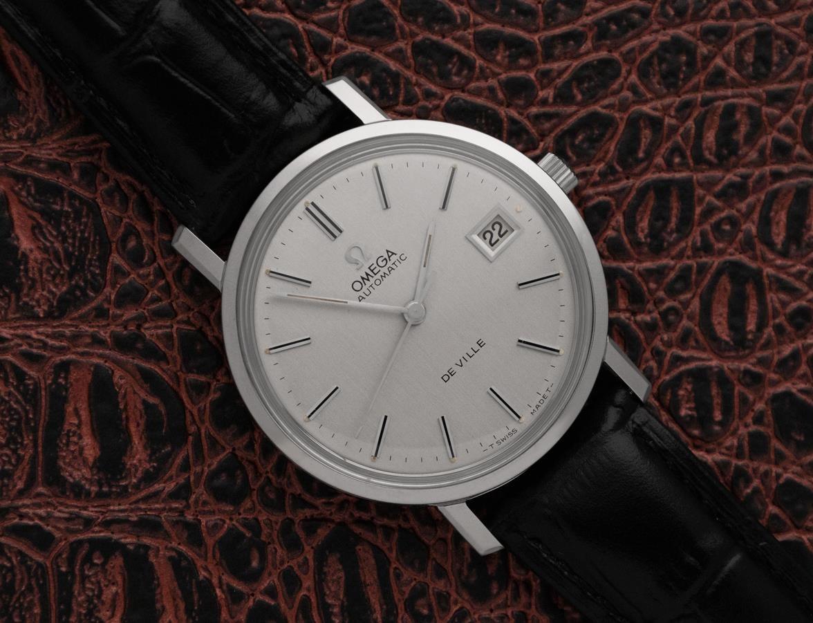 1974 Omega De Ville Vintage Mens Full Size Automatic Watch - Stainless Steel For Sale 5
