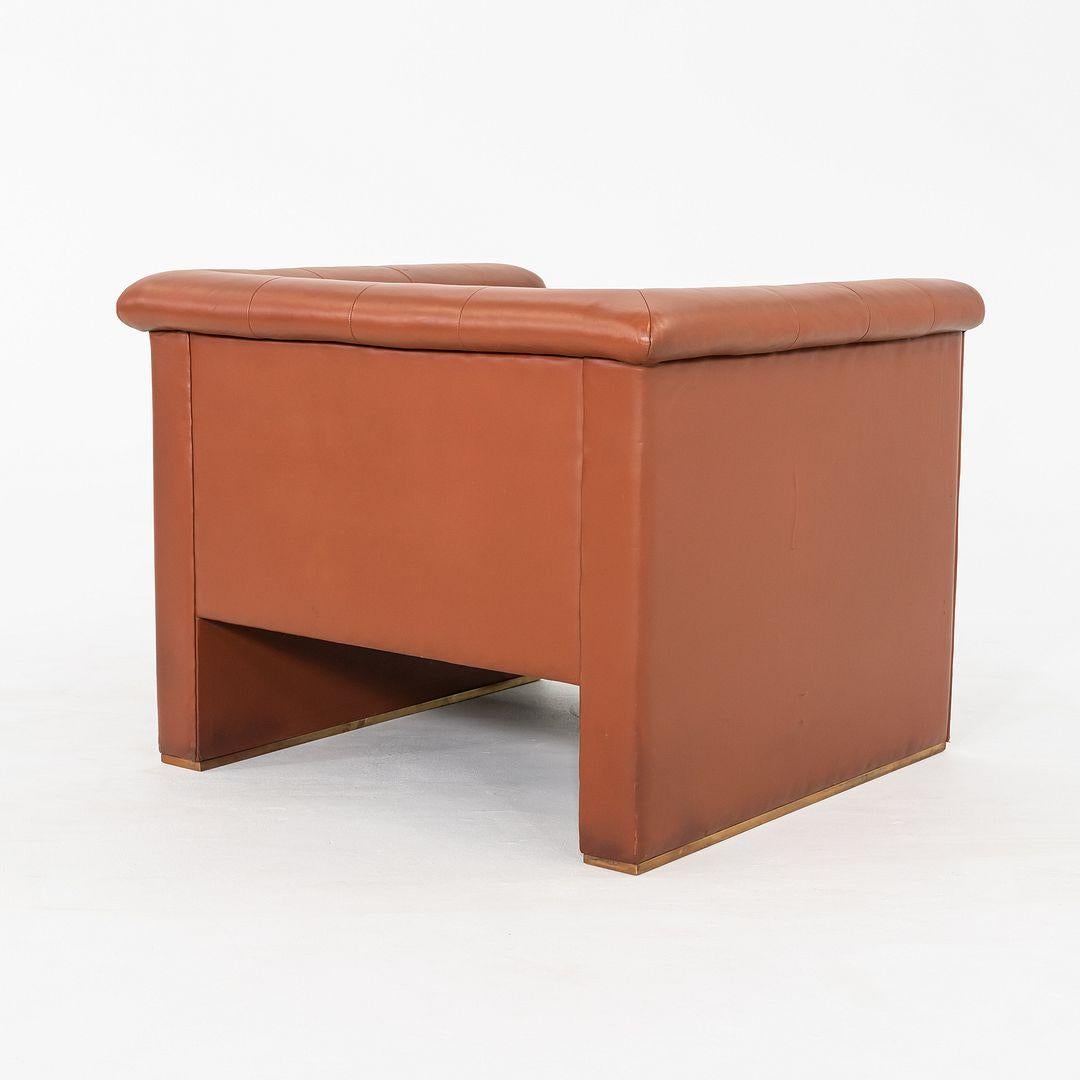 Paar Nicos Zographos CH.33 Clubsessel aus cognacfarbenem Leder, 1974 im Angebot 6