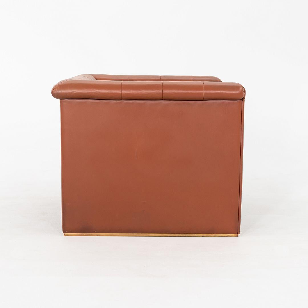 Paar Nicos Zographos CH.33 Clubsessel aus cognacfarbenem Leder, 1974 im Angebot 2