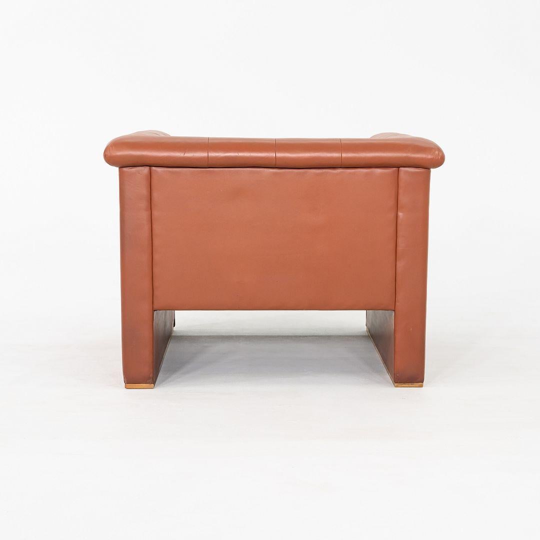 Paar Nicos Zographos CH.33 Clubsessel aus cognacfarbenem Leder, 1974 im Angebot 3