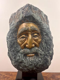 1974 Scultura: busto in bronzo patinato firmato da Peggy Mach - Edizione 1/7