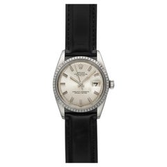 1974 Rolex Datejust 1603 Stainless Steel Silver Wide Boy Dial Automatic 36mm