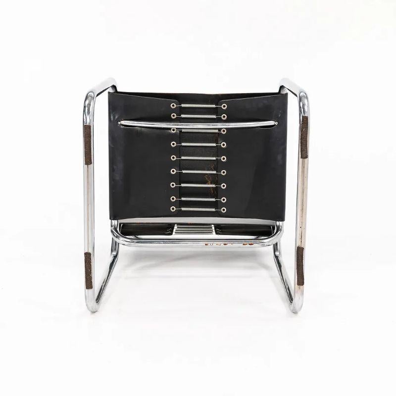 American 1974 Set of 8 Nicos Zographos CH66 Cantilever Dining Chairs in Black Leather For Sale