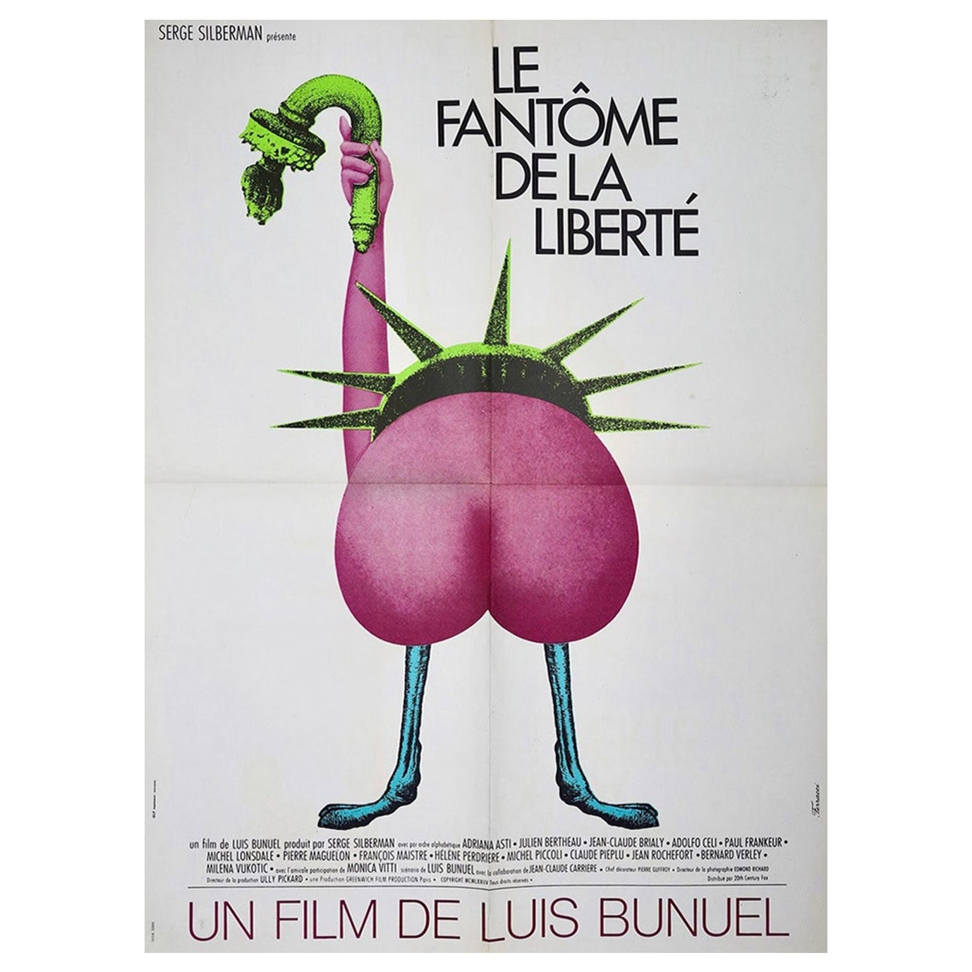 1974 The Phantom of Liberty (französisch) Original-Vintage-Poster