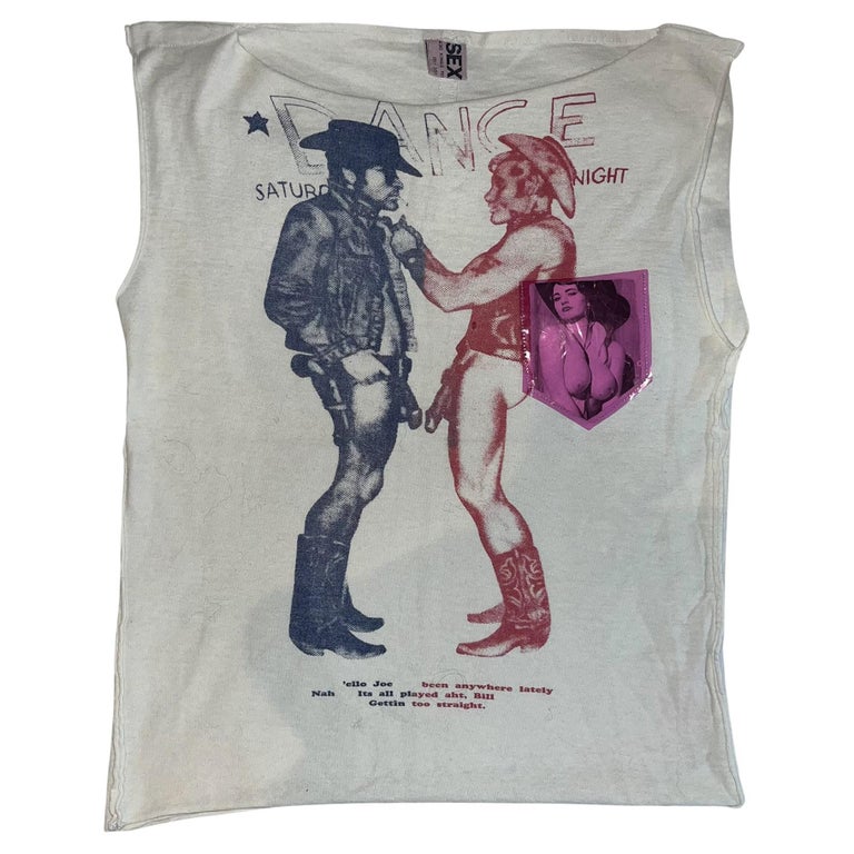 1974 Vivienne Westwood x Malcolm McClaren SEX tank top For Sale at 1stDibs  | vivviene malcom saint leauant cowboy shirt, vivienne westwood cowboy  shirt, vivienne westwood tank top