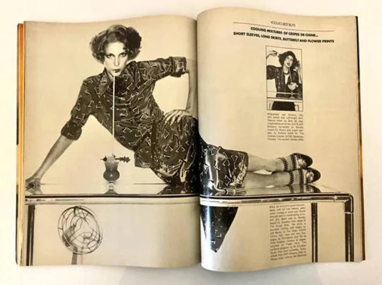 VOGUE, 1974, couverture de David Bailey Unisexe en vente