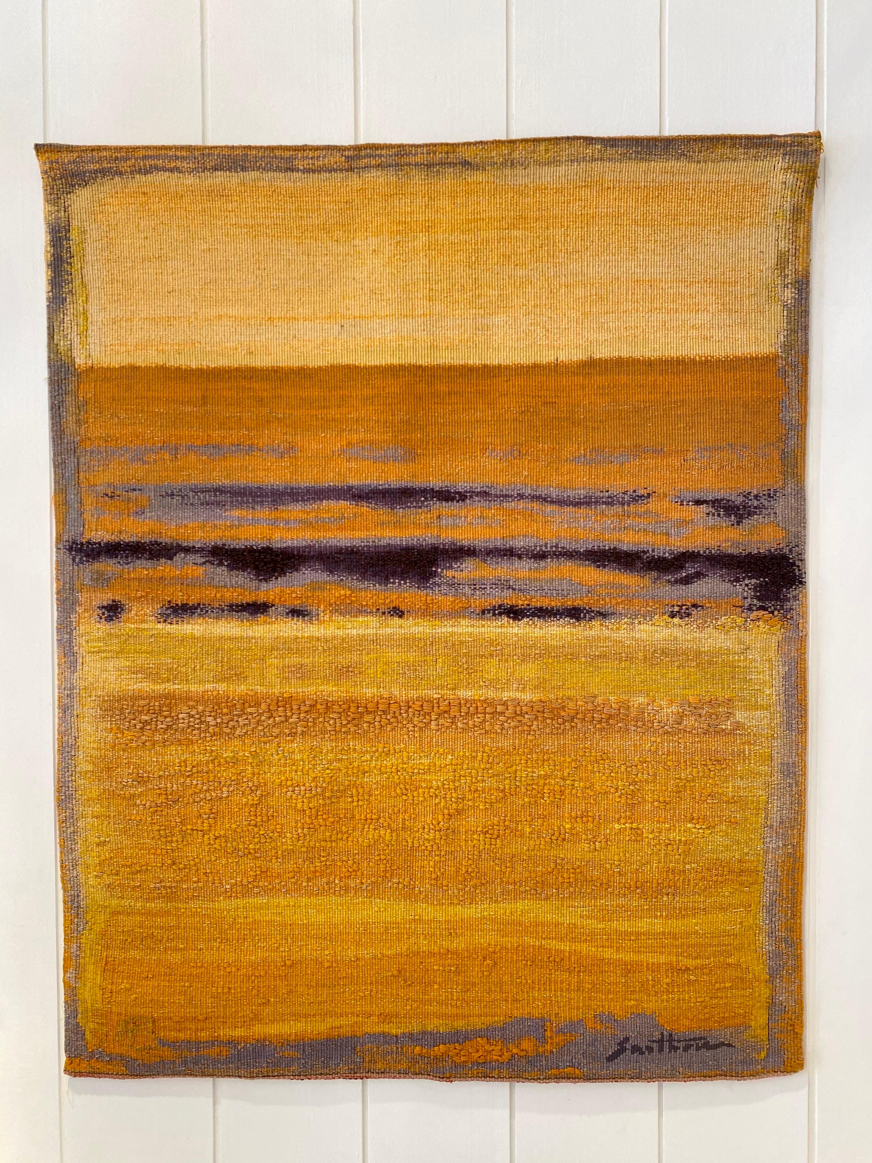 1974 Wool Tapestry By Maurice Elie Sarthou
Maker :Atelier 3
Number 1 of 6
Title: The Beach
signed on the front and dated and signed on the back
Perfect condition
