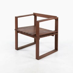 1975 Bodil Kjaer for CI Designs Rare Teak Slat Seat Arm Chair