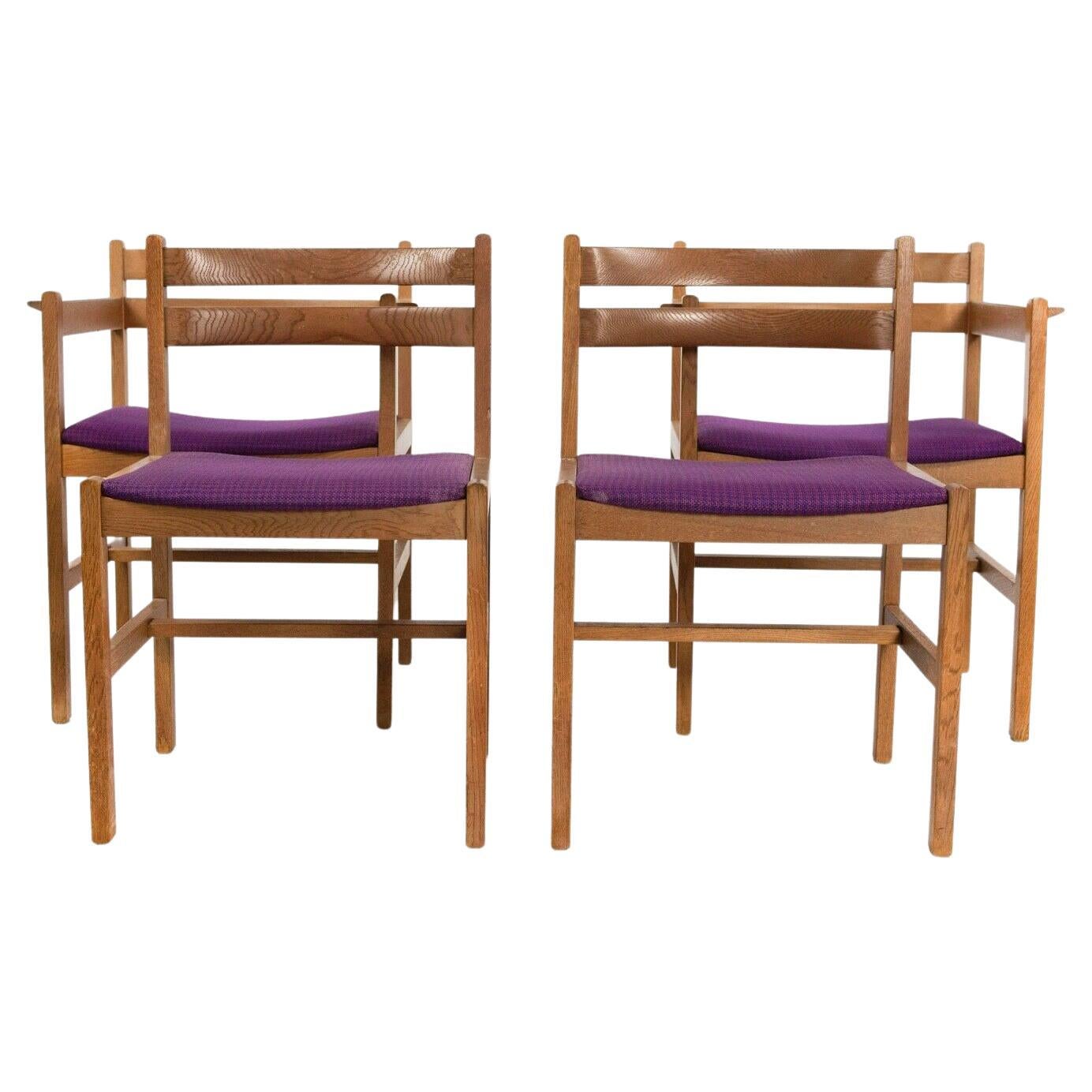 1975 Borge Mogensen "Asserbo" Dining chairs for CI Designs In Oak Set of 4 For Sale