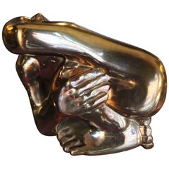 1975 Brass Sculpture Depicting a Stylized Human Body by Remo Gardeschi
