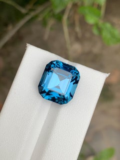 19.75 Carat Natural Loose London Blue Topaz Gemstone From Brazil