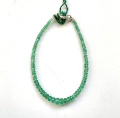 19.75 Carats Panjshir Emerald Faceted Beads Bracelets Jewelry Natural Gemstone