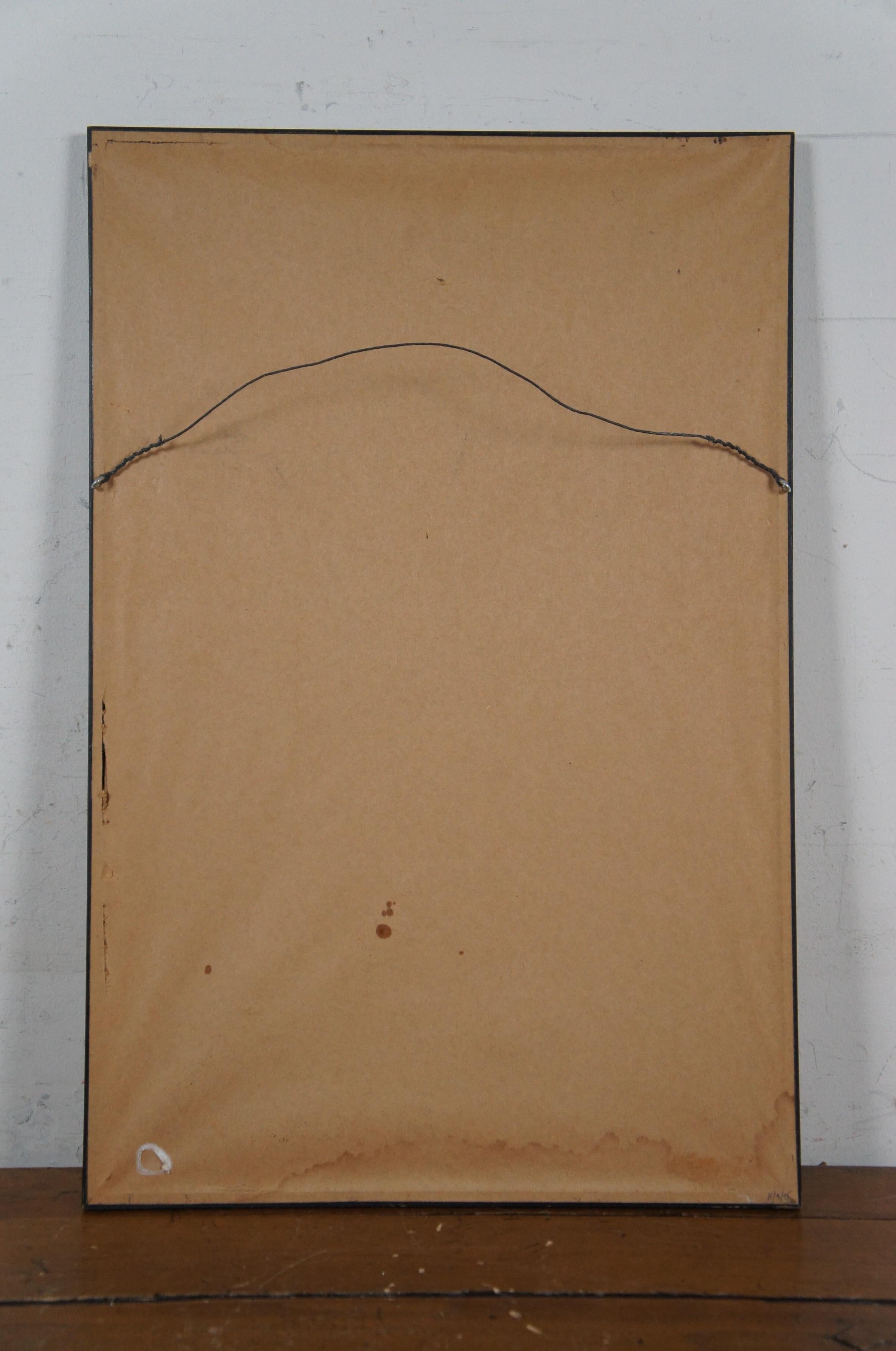 1975 David Moss Bet Alpha Abstract Jewish Judaica Hebrew Ketuba Print 21
