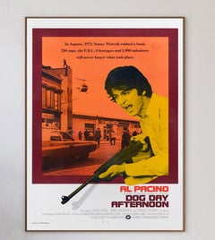 Affiche vintage originale du jour après-midi des chiens, 1975