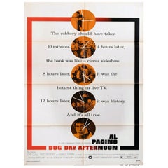 Affiche vintage originale du jour après-midi des chiens, 1975