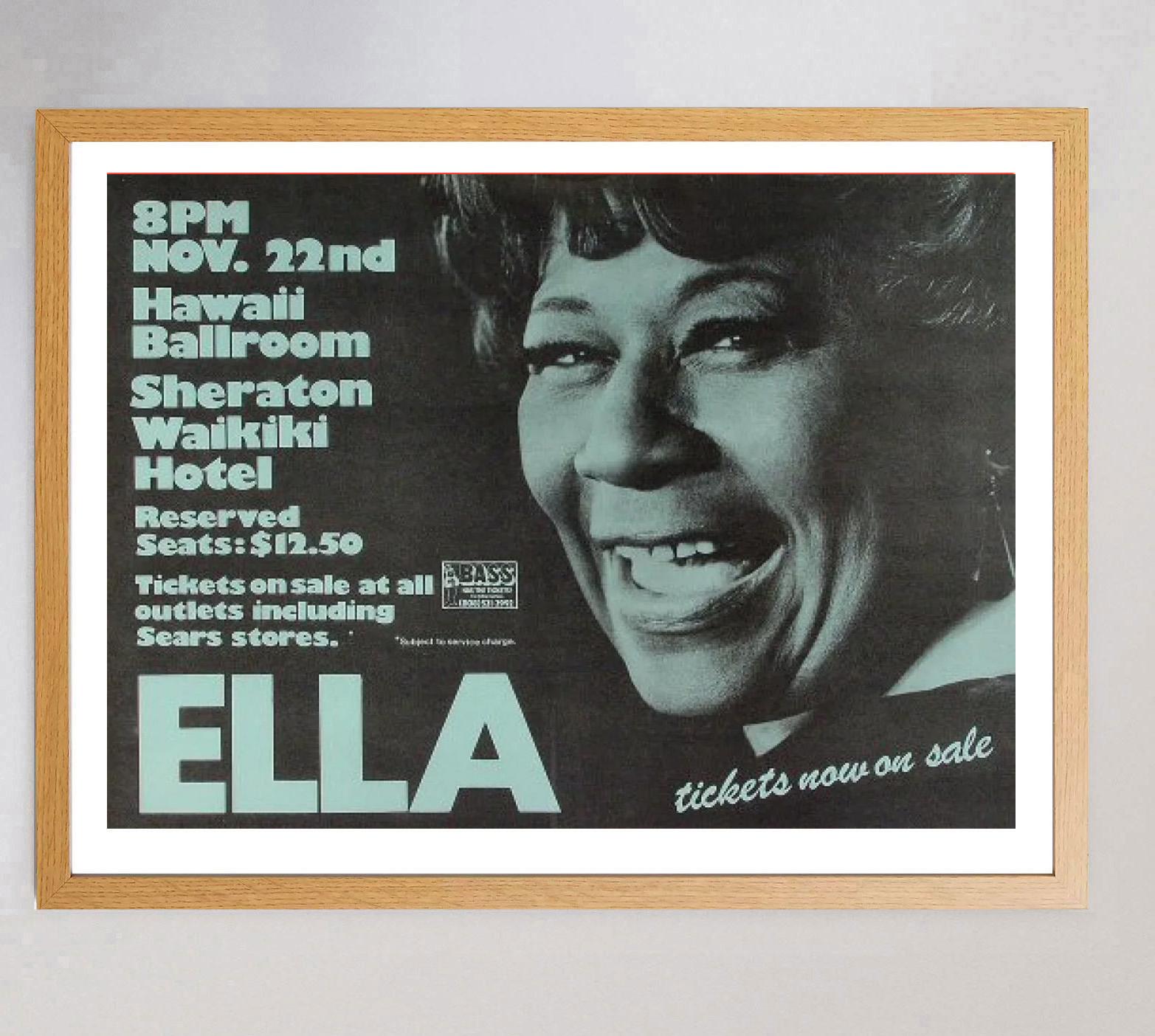 1975 Ella Fitzgerald - Hawaii Ballroom Original Vintage Poster (amerikanisch) im Angebot
