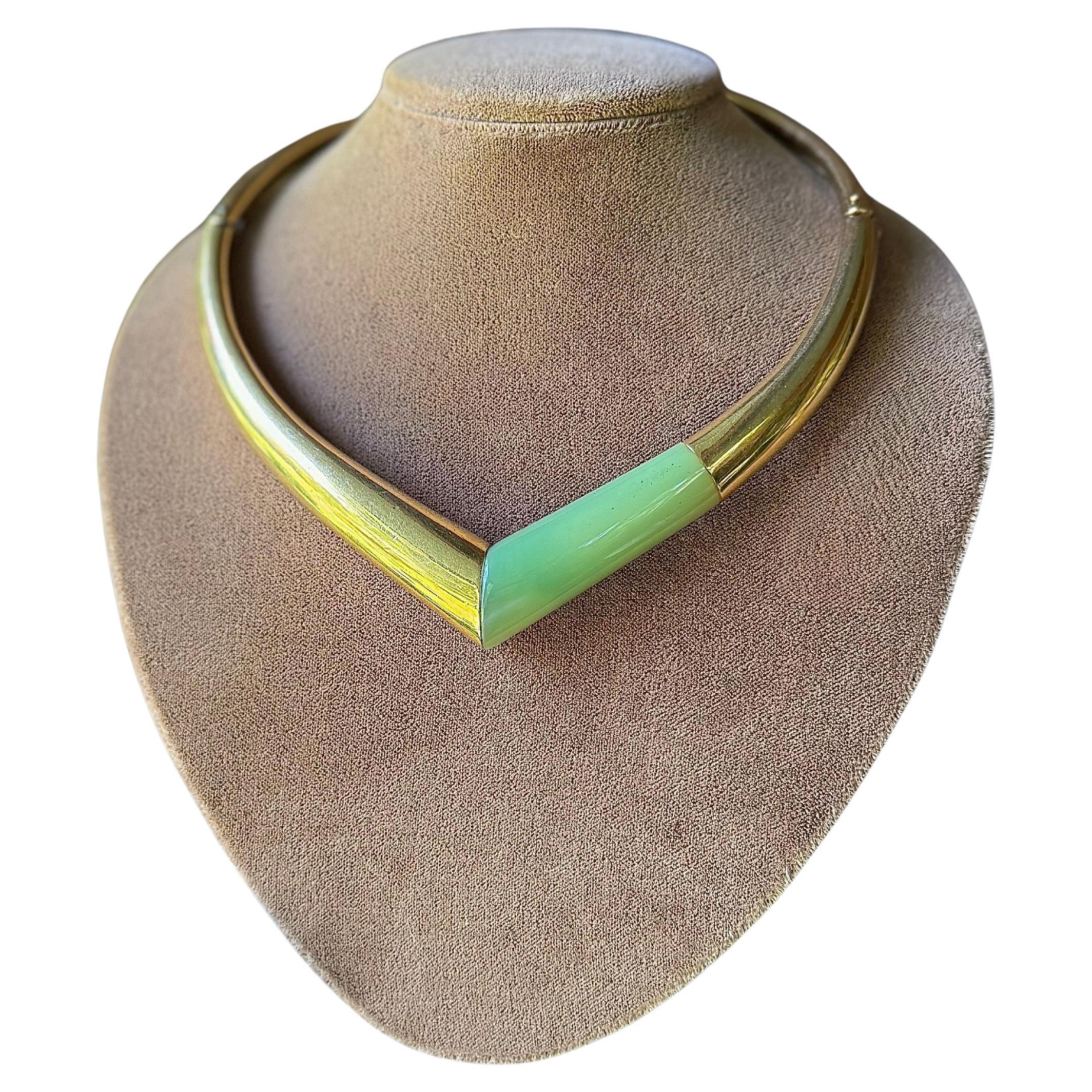 1975 Givenchy Collar with Lucite Inset For Sale