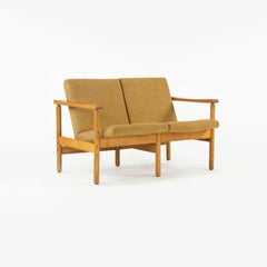 1975 Hans Krieks Settee di CI Designs Boston in Oak e tessuto American Modern