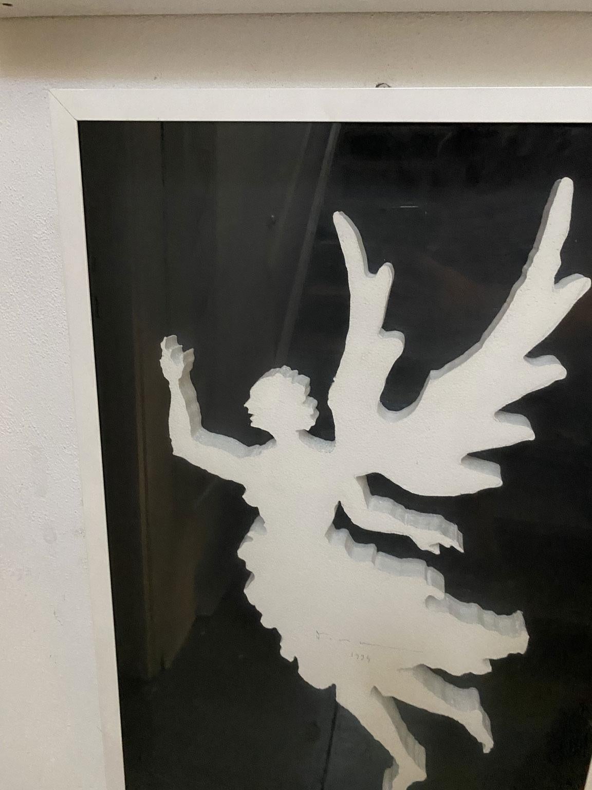 italien 1975 Italie Post-moderne Vanni Viviani Mix Media Artwork The White Angel en vente
