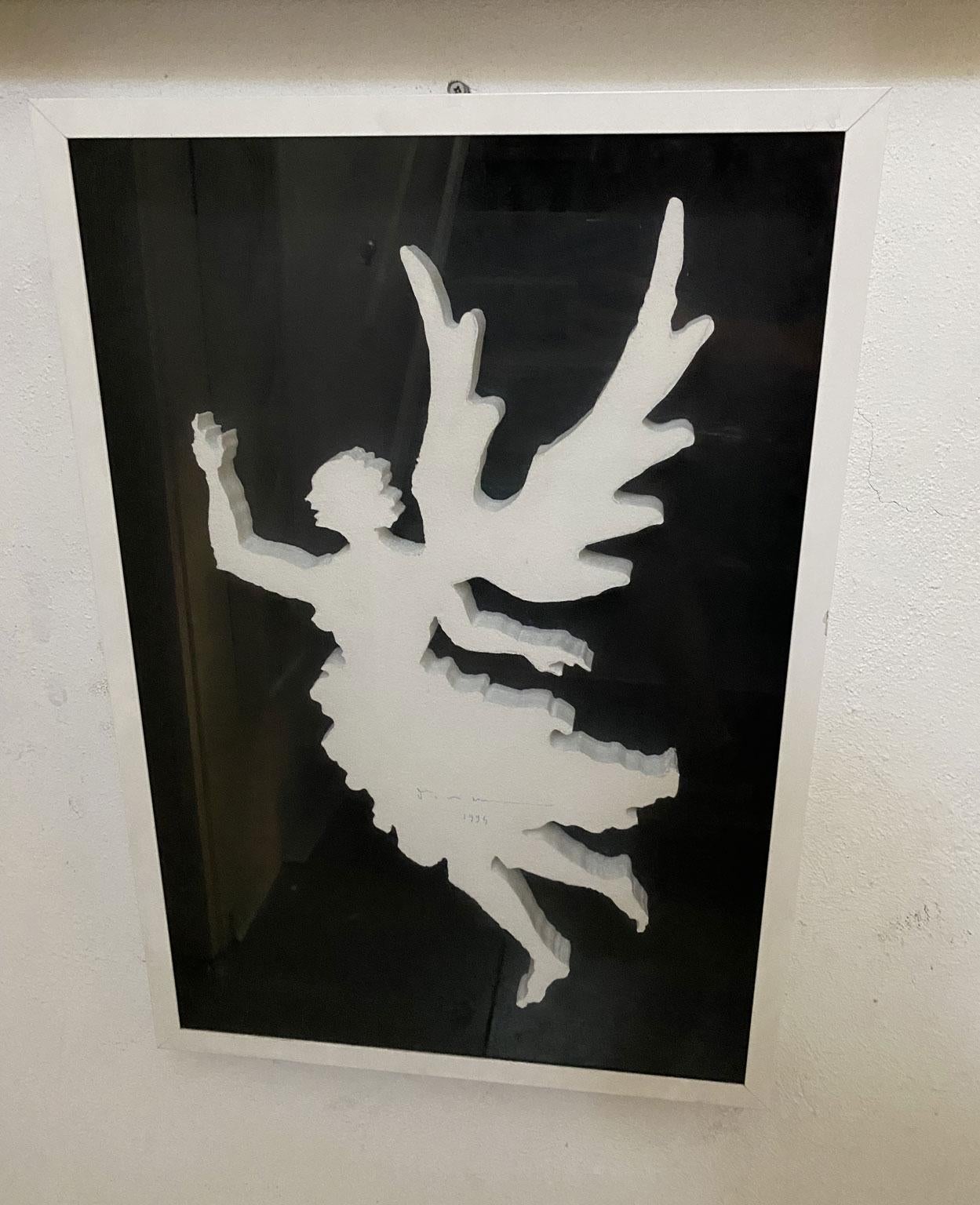 Fait main 1975 Italie Post-moderne Vanni Viviani Mix Media Artwork The White Angel en vente
