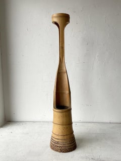 1975 Japanese Crane-Neck Bamboo Ikebana Flower Arrangement Vase