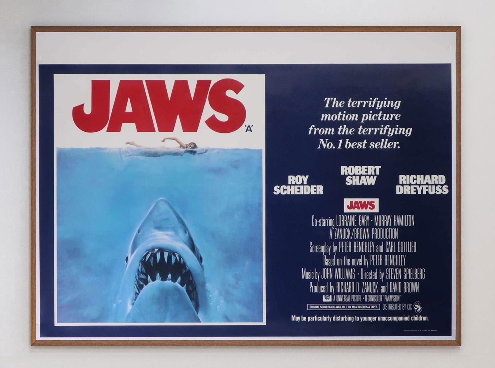 Jaws is a 1975 American thriller film directed by Steven Spielberg and based on Peter Benchley's 1974 novel of the same name.

Rewriting history in not only box office records but also the way that films would be released as summer blockbusters from