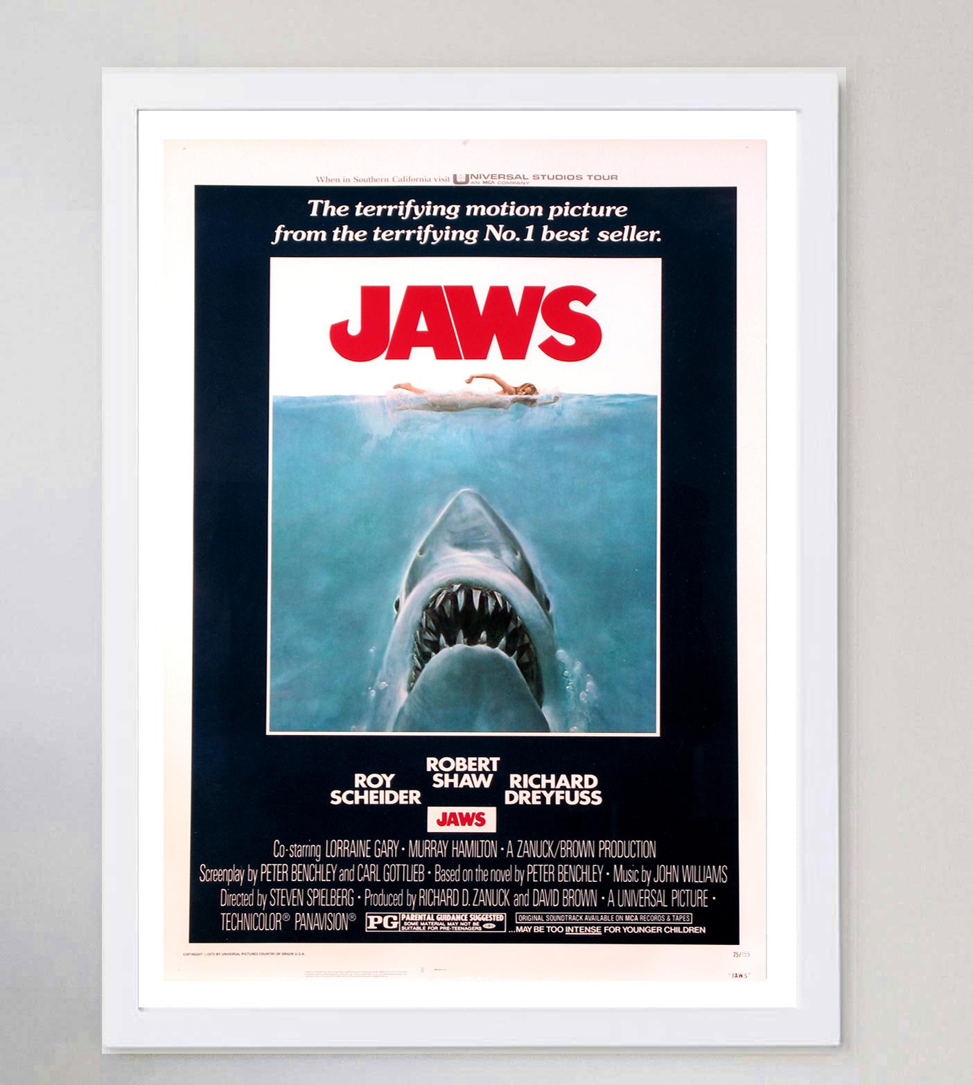 Américain 1975 Jaws Original Vintage Poster en vente